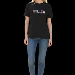 Rolla's Candy Logo Tomboy Tee Black Women's Size Small New with Tag